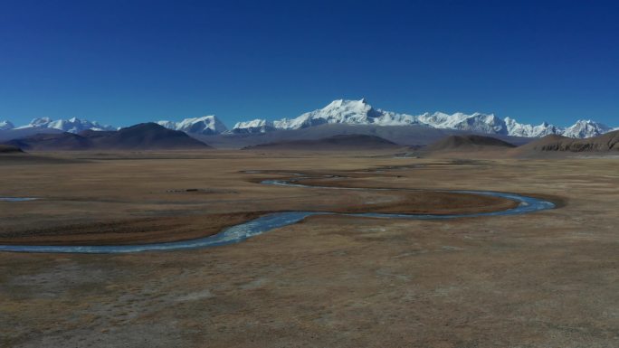 西藏宣传片日喀则希夏邦马峰航拍摄影