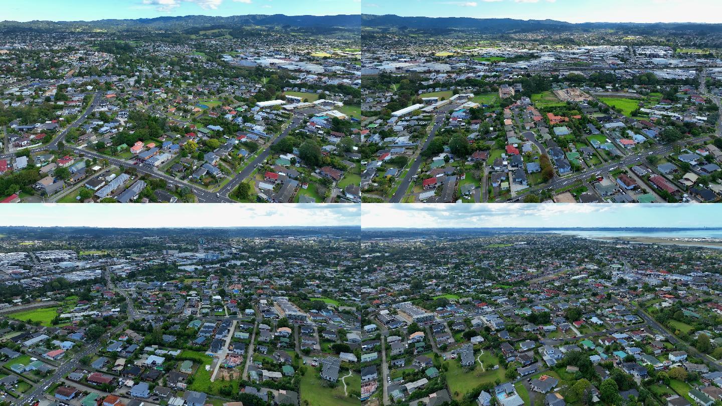新西兰4K奥克兰鸟瞰图