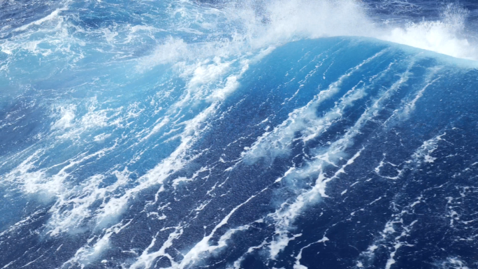 【4K】海浪-大风浪-深海巨浪翻滚
