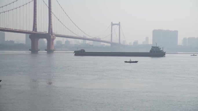 鹦鹉洲大桥江水