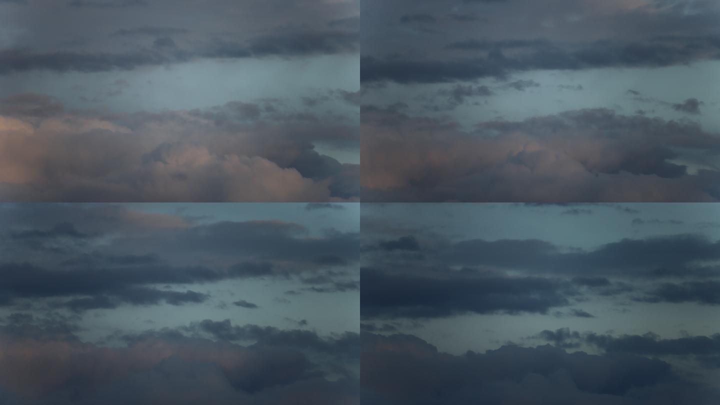 川西高原上夕阳下飘动的云延时摄影