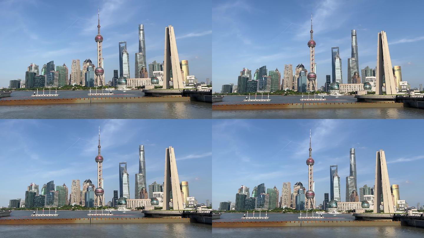 上海封城中的外滩地标建筑群
