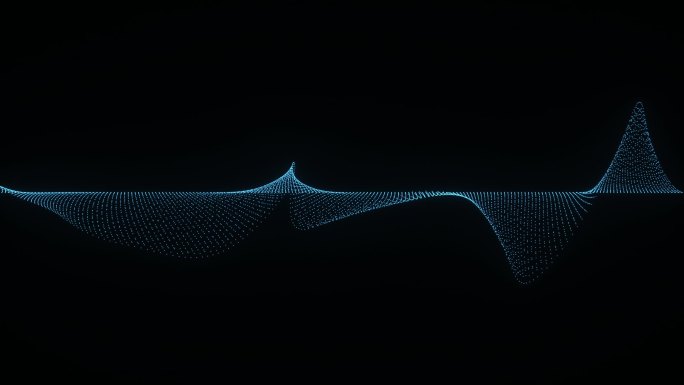 发光蓝色粒子抽象运动未来传输技术3D素材