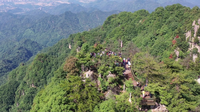 4K原素材航拍秦岭鸡峰山