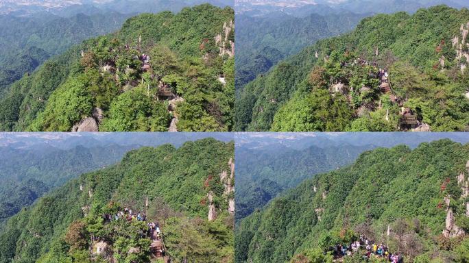 4K原素材航拍秦岭鸡峰山