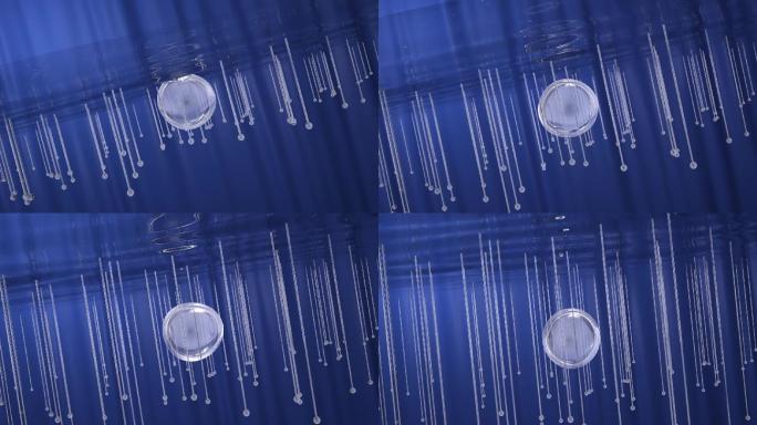 透明水球水珠线条抽象高端美容护肤3D素材