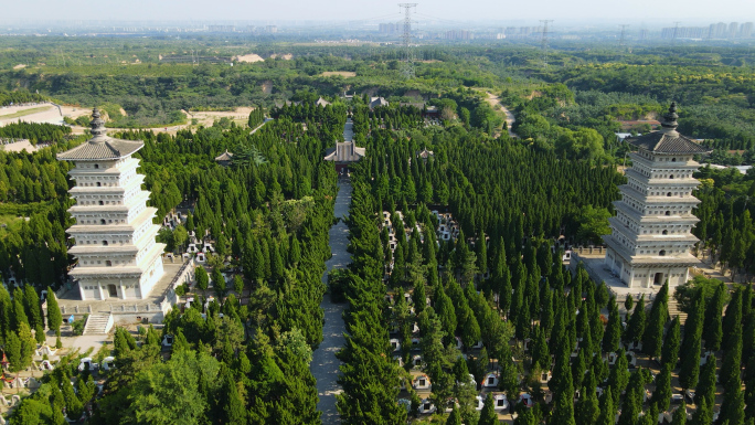 4K航拍郑州邙山陵园