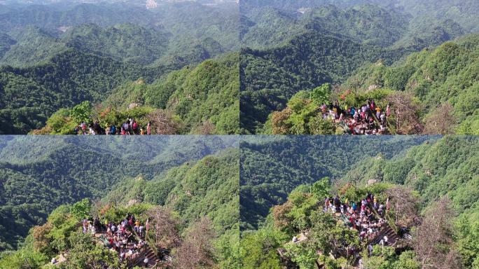 4K原素材航拍秦岭鸡峰山