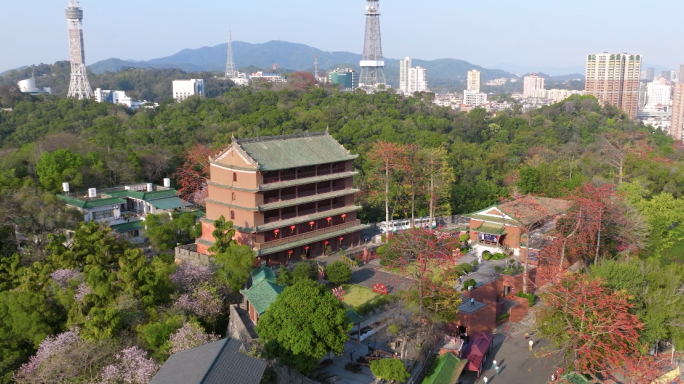 5k广州越秀区老城区地标航拍02