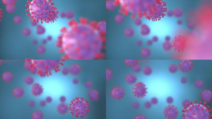 冠状病毒扑面而来创意抗击疫情3D素材