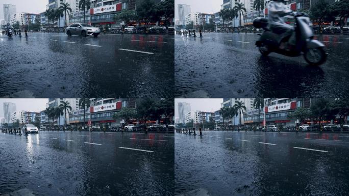 城市雨景-慢镜头