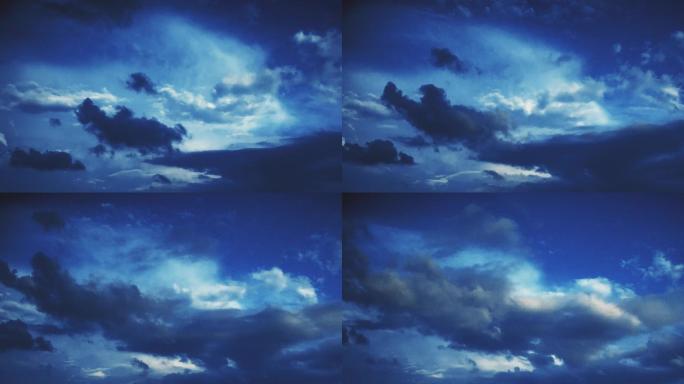 【HD天空】梦境墨蓝云影魔幻云层阴云云絮