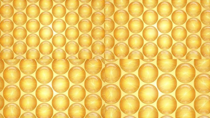 金色小球释放粒子线抽象美容护肤3D素材