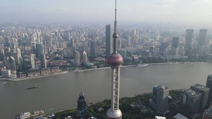 上海东方明珠4K航拍原素材