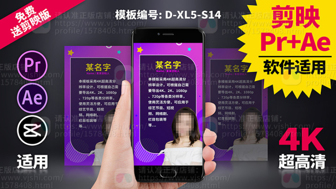 宣传展示视频模板Pr+Ae+抖音剪映合一