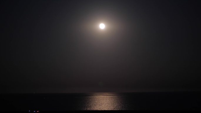 4K海边月光