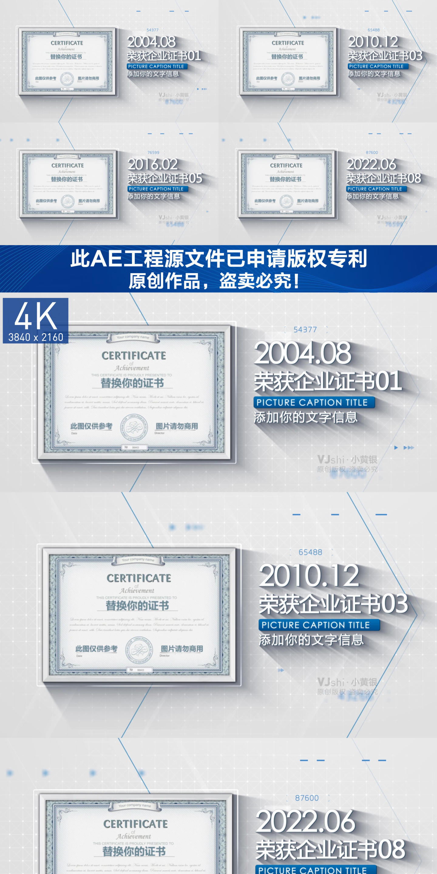 【原创】科技感企业证书4K