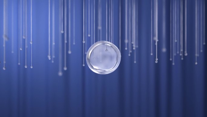 透明水球水珠线条抽象高端美容护肤3D素材