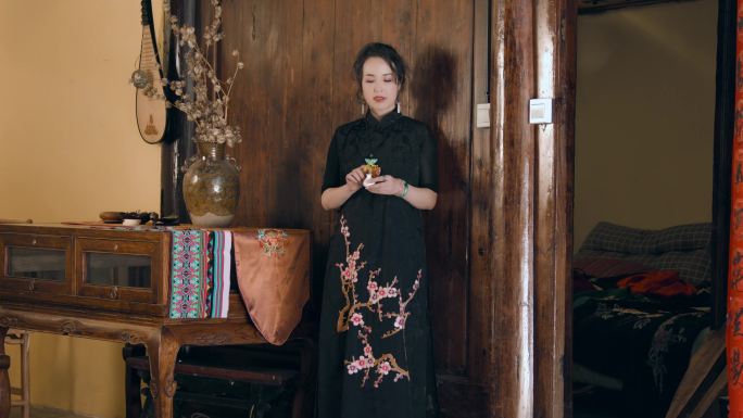 旗袍模特视频古装服装厂家摄影师指导模特
