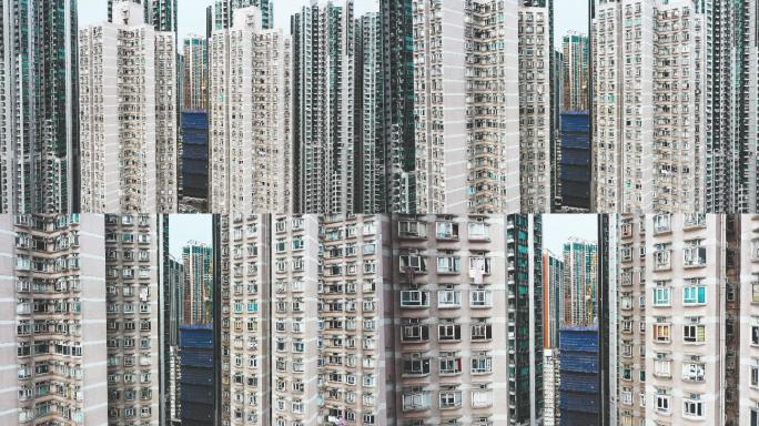 香港住宅建筑无人机视图