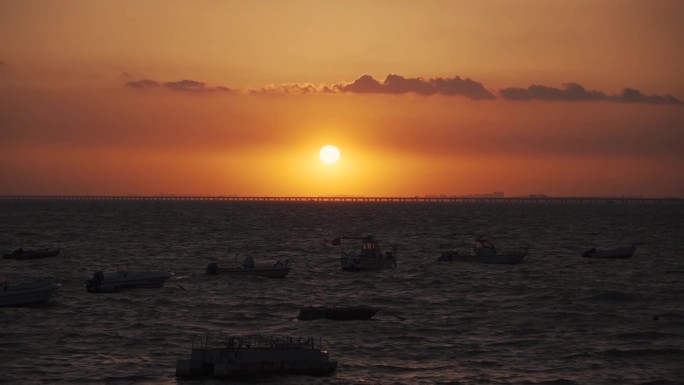 夕阳日落大海唯美治愈