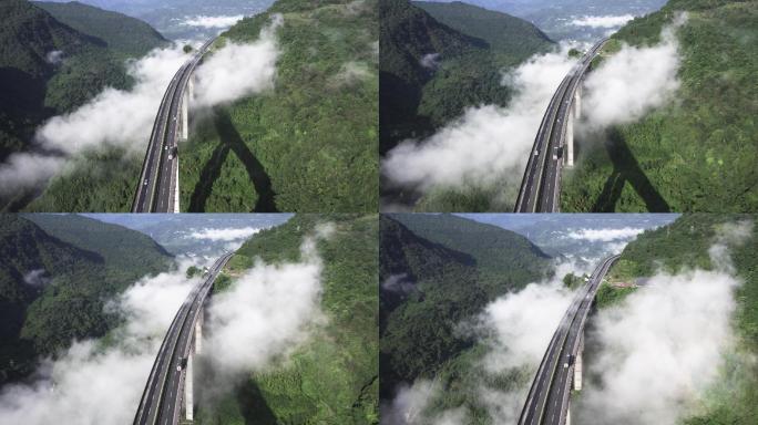 雅西高速西部大开发交通建设公路风光