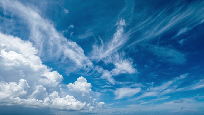 加勒比海云层时间推移