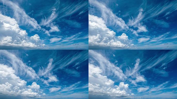 加勒比海云层时间推移