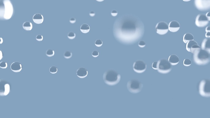 灰蓝背景气泡液泡泡泡创意美容护肤3D素材