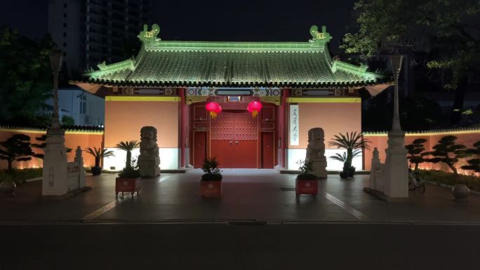 上海封城中的夜景古建筑