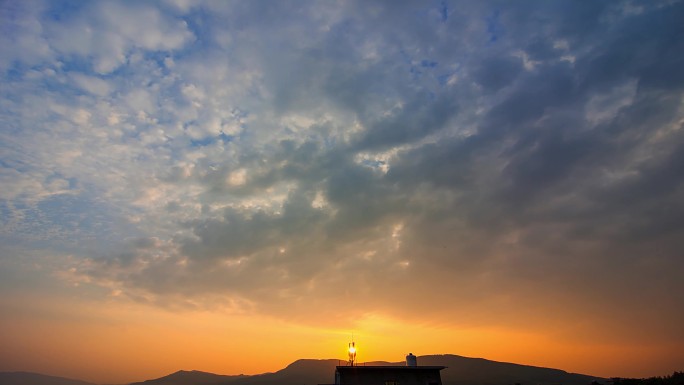 黎明 曙光 阳光 天空 延时