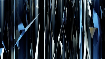 【4K时尚背景】3D银蓝光影光线金属碎片视频素材
