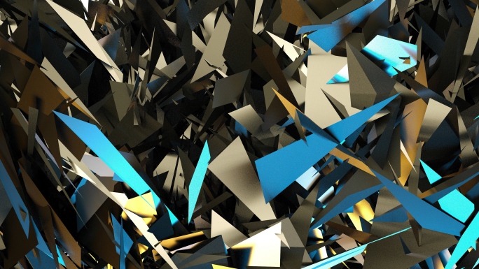 【4K时尚背景】光影抽象几何碎片炫酷闪动