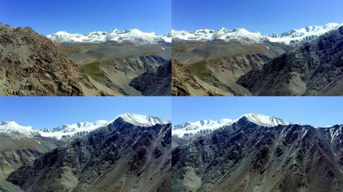 400米高空航拍祁连山冈什卡雪峰 4K