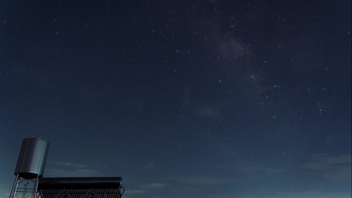 农村银河星空延时4K