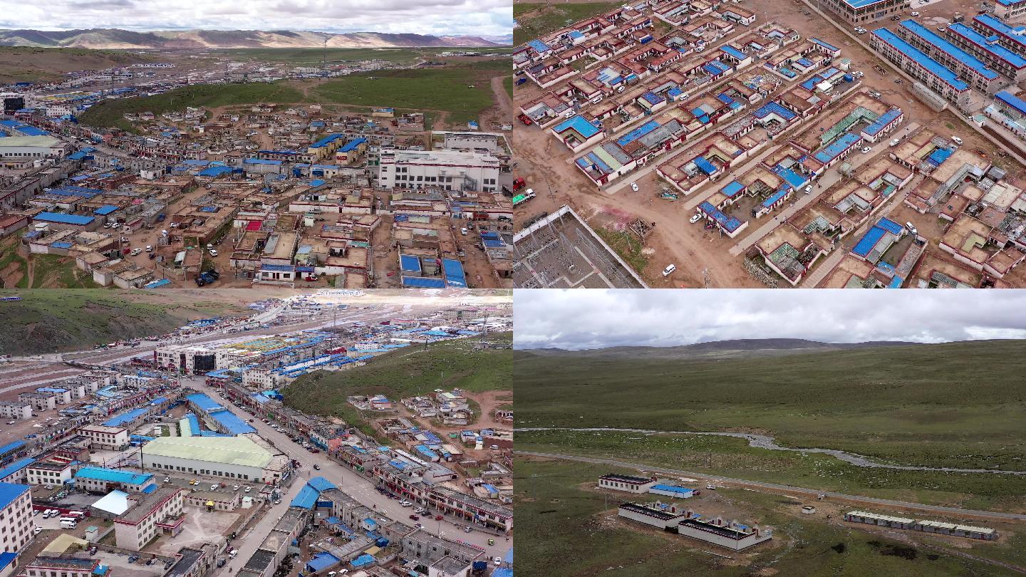 西藏那曲安多县县区气象站4K航拍