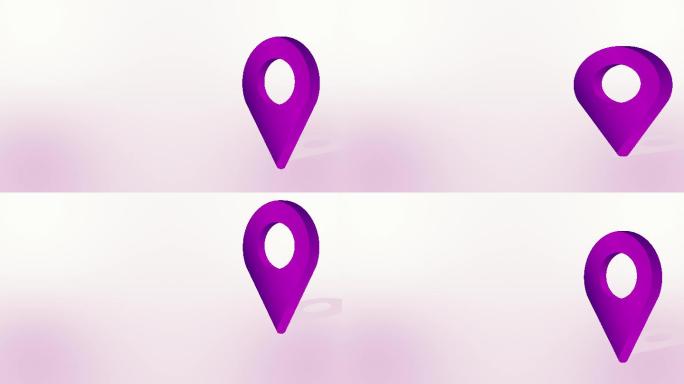 紫色定位针指针动画图标
