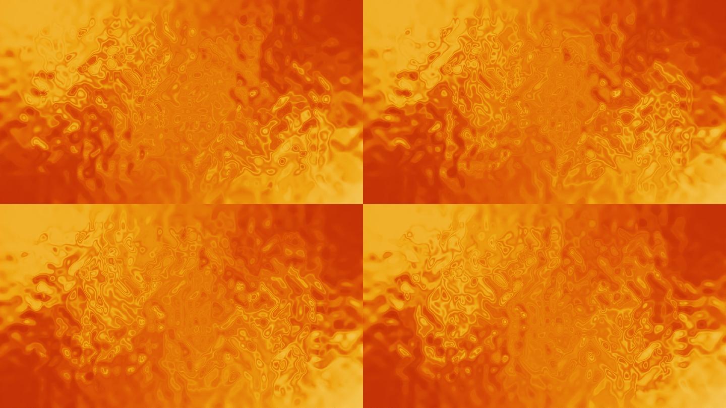 4K抽象橙色冰冻冰和玻璃效果背景库存视频循环图像