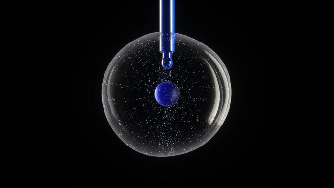 异形水球释放活性因子科幻高端护肤3D素材