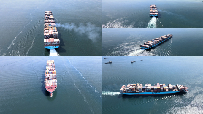 【4K】船-轮船-轮船航行-集装箱货轮