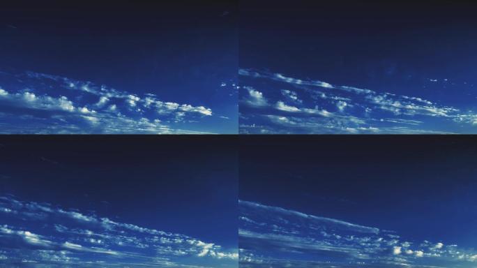 【HD天空】深蓝薄云云影魔幻云层阴云云絮