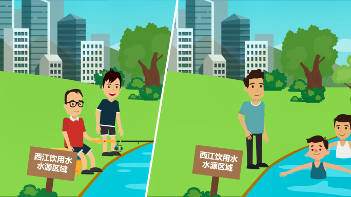 水源环境保护 垂钓  游泳 处罚mg动画