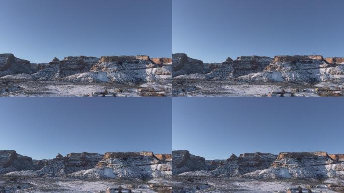 Sunrise著名地点美国西部空中户外风景科罗拉多景观沙漠和山脉冬季视频系列