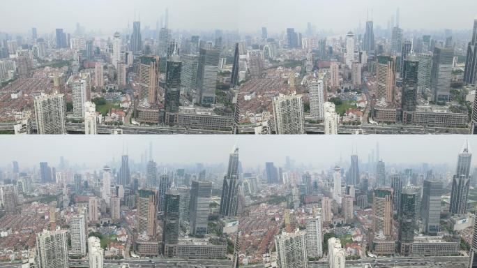 上海南京西路全景4K航拍原素材
