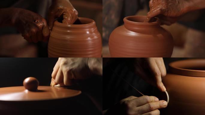 手工匠人陶艺陶器陶瓷陶罐制作
