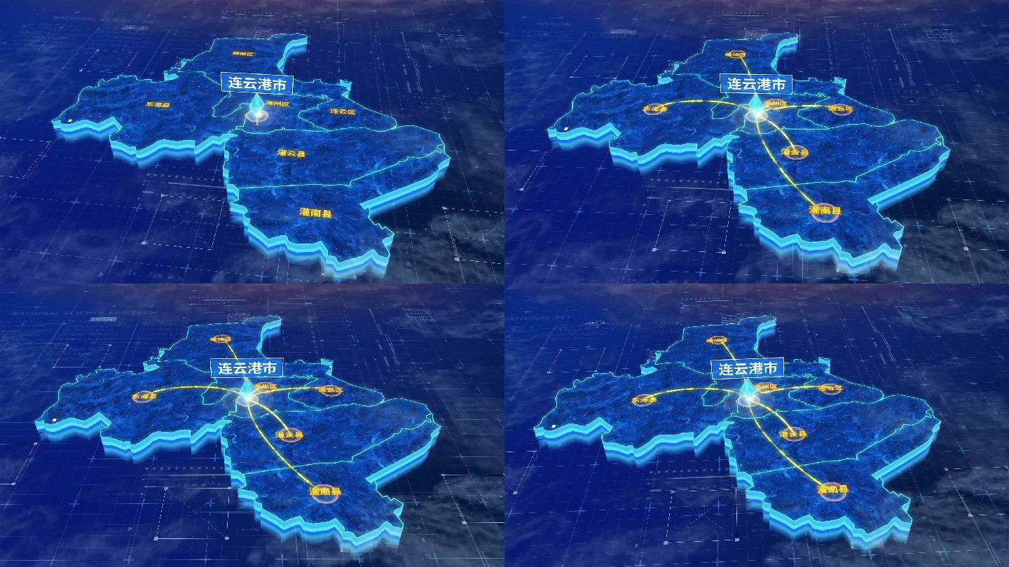 江苏连云港市辐射全市网络地图