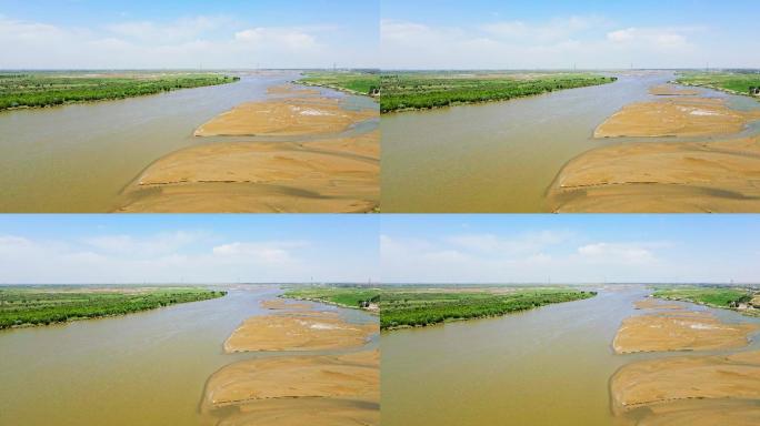 黄河河套灌区河道河滩治理农业大景