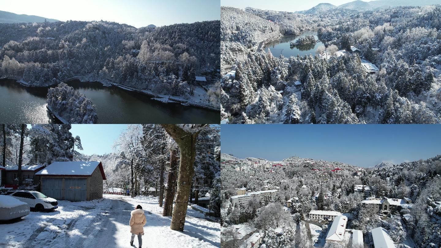 冬季庐山山地雪景 晴天