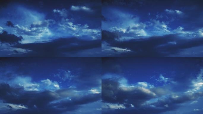 【HD天空】墨蓝云影魔幻仙境云层阴云云絮