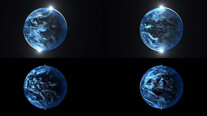 光线围绕地球旋转视频大屏幕科技感激光雕刻